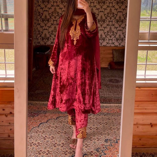 High-Demand Festive Special Salwar Kameez – Maroon