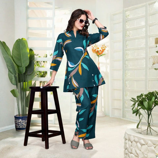 Ethereal Charm – Magic Slub Printed Kurti Set