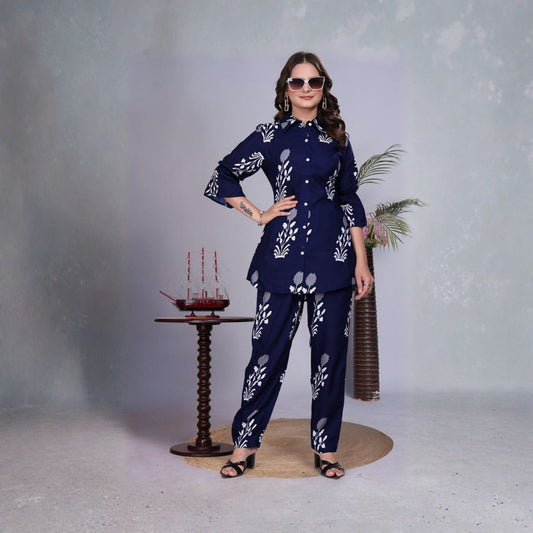 Blue Aura – Digital Print Rayon Top