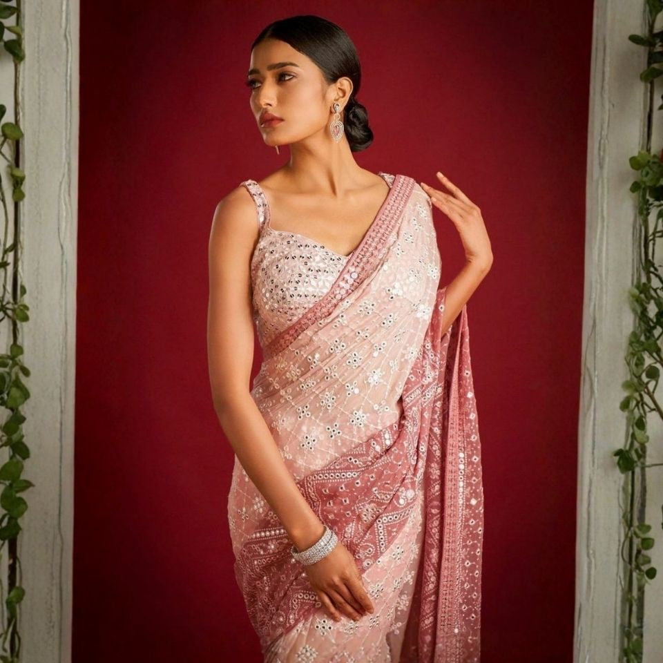 Shimmer Essence – Georgette Saree