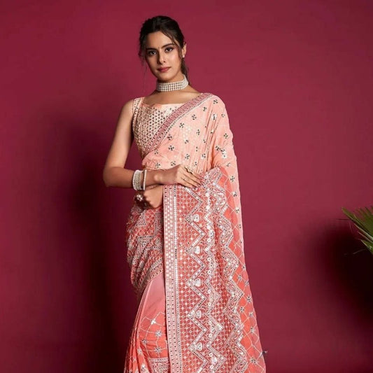 Shimmer Essence – Georgette Saree