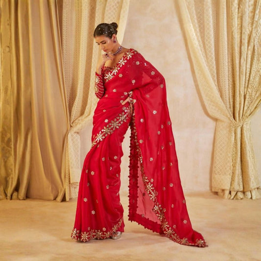 Mirror Muse – Faux Georgette Saree