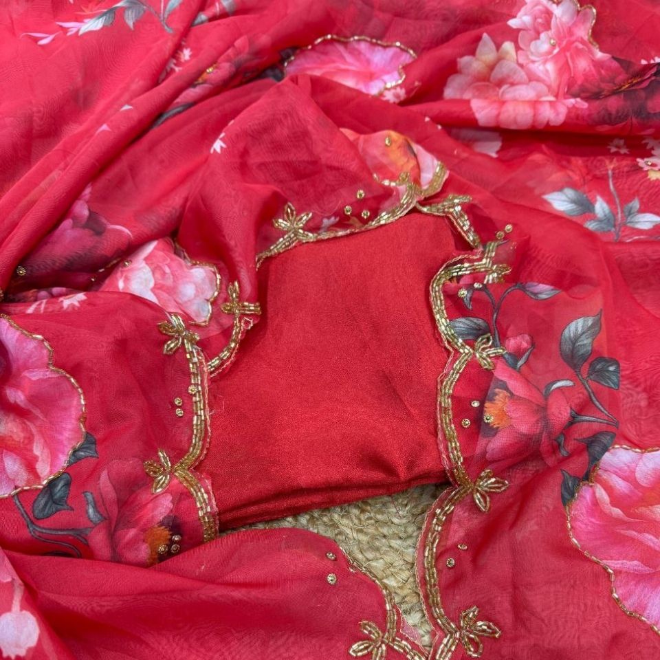 Floral Whisper – Soft Tebby Silk Saree