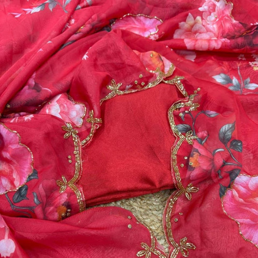 Floral Whisper – Soft Tebby Silk Saree
