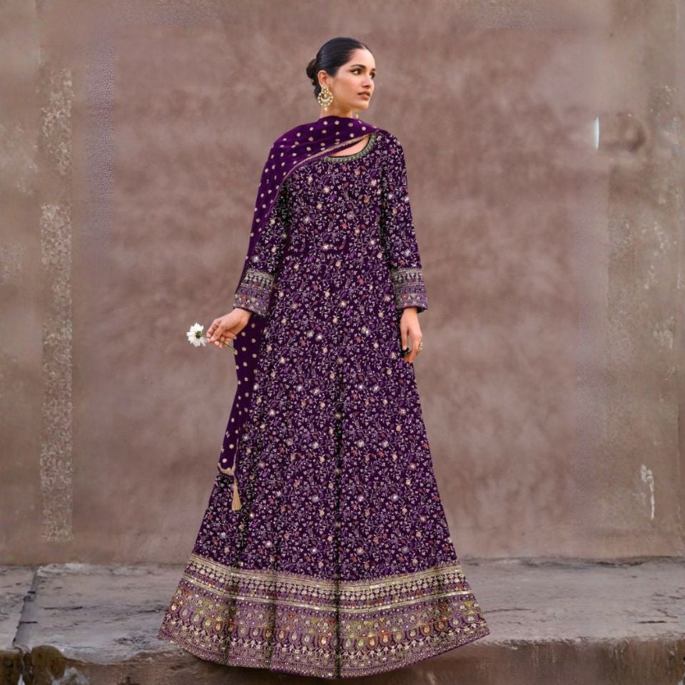 Moonlit Grace Anarkali Set