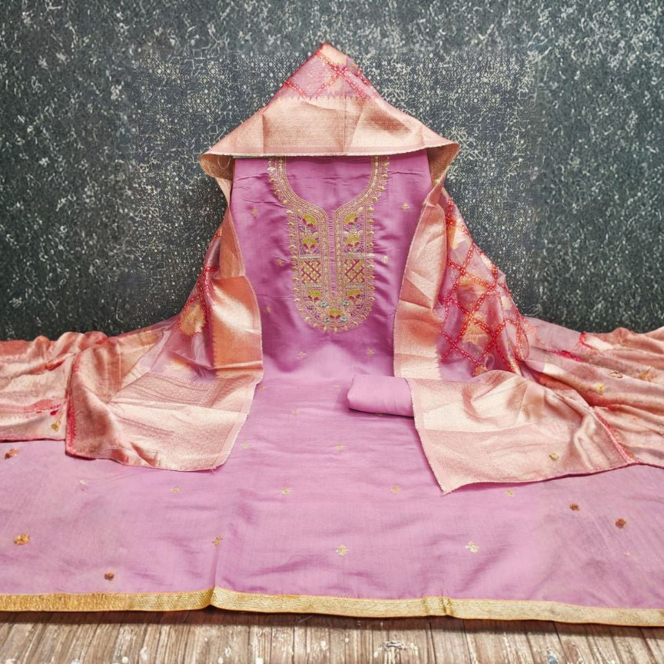 Roman Silk Embroidered Set