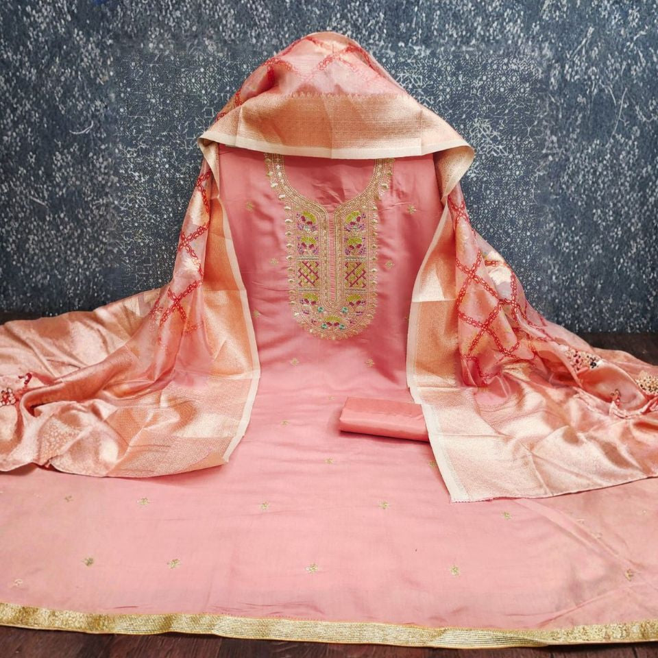 Roman Silk Embroidered Set