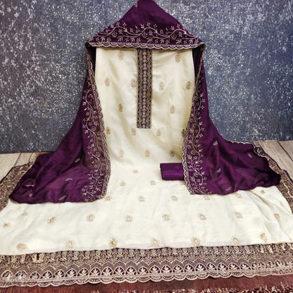 Beautiful Charm – Vichitra Silk Work Set