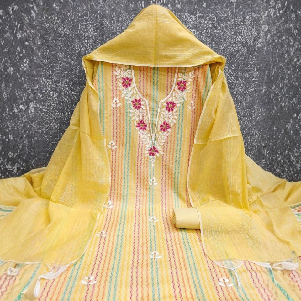 South Cotton Embroidered Set