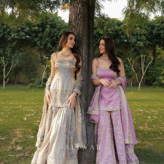 Ethereal Elegance – Embroidered Organza Set