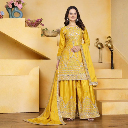 Radiant Charm – Sequined Crepe Sharara Set