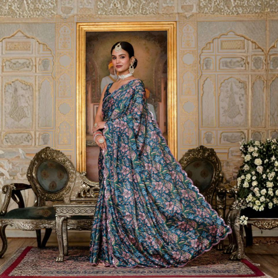 Floral Dreamscape Ready To Wear Saree