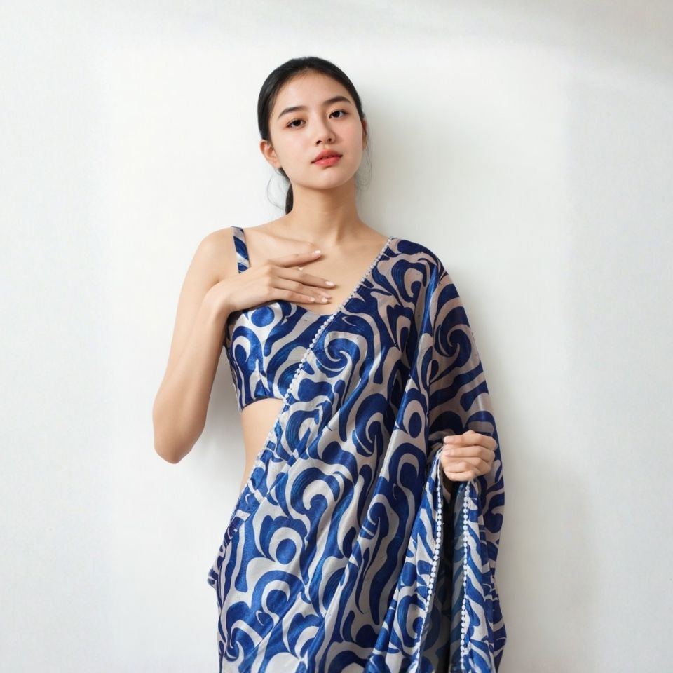 Moonlit Meadow Saree