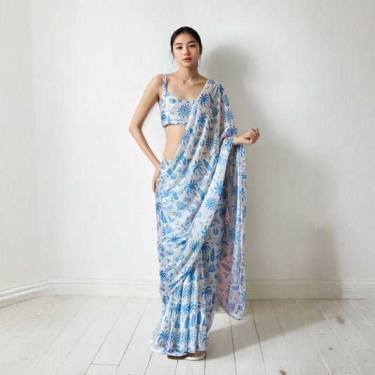 Royal Aura Blossom Saree