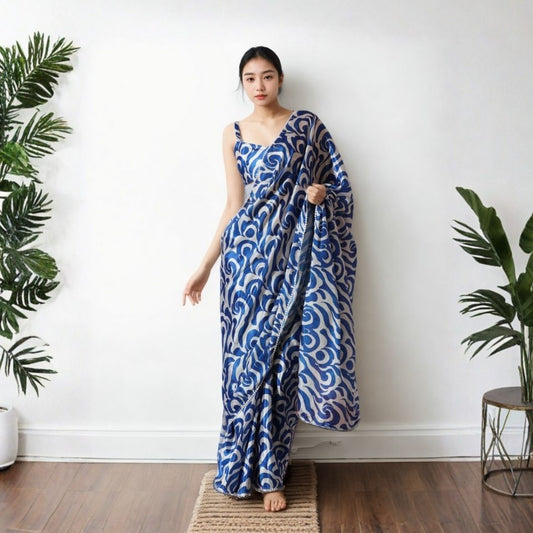 Moonlit Meadow Saree