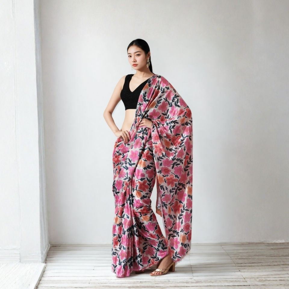 Floral Dreamscape Saree