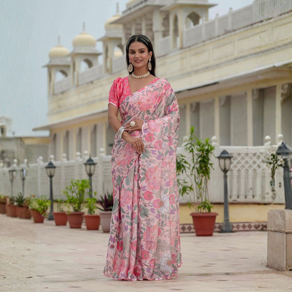 Floral Dreamscape Ready To Wear Saree