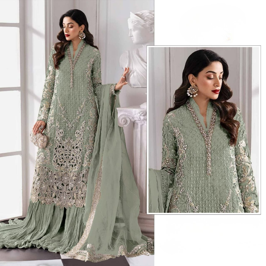 Zaira Fox Georgette Embroidered Kurta Set