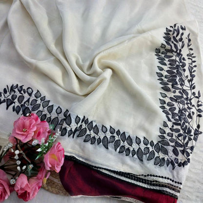 Golden Whisper Embroidered Saree