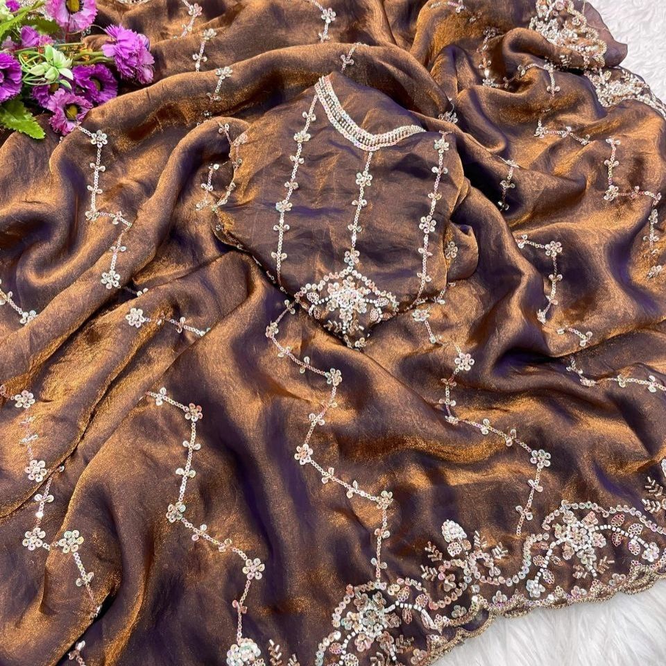 Starlit Drape Fandy Satin Saree