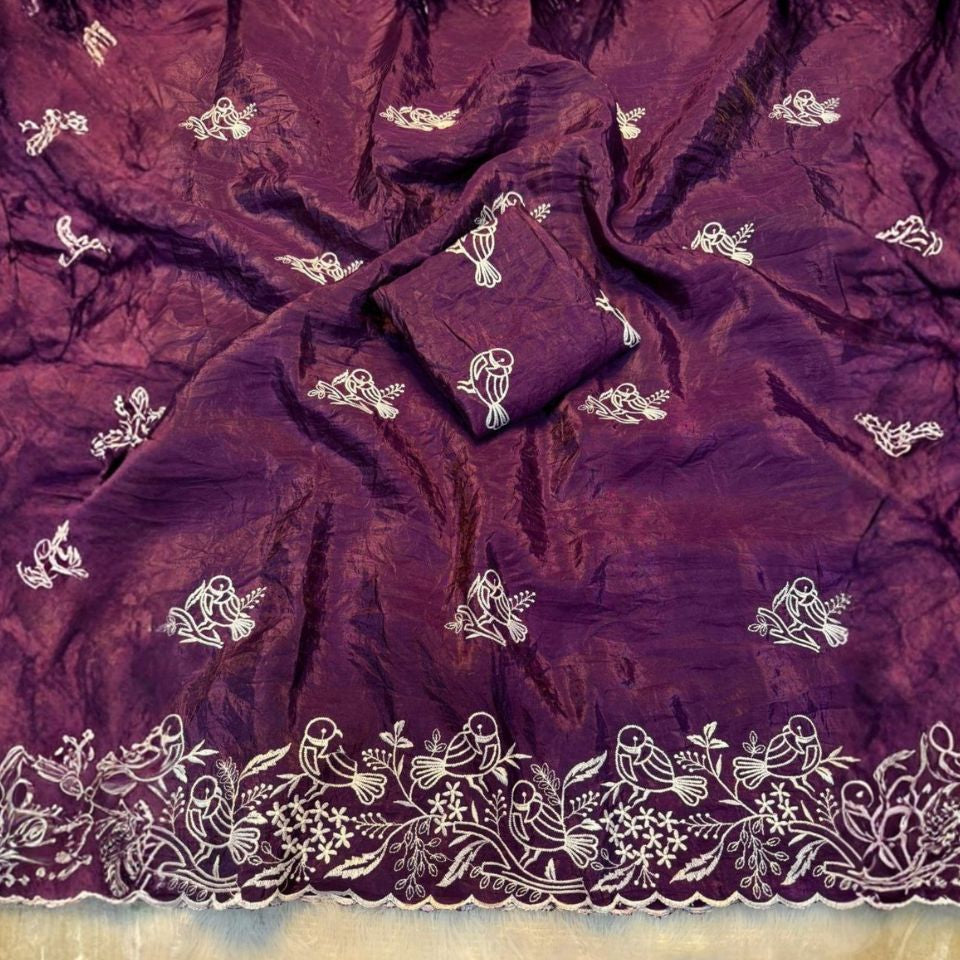 Aurelia Gold Crush Designer Saree