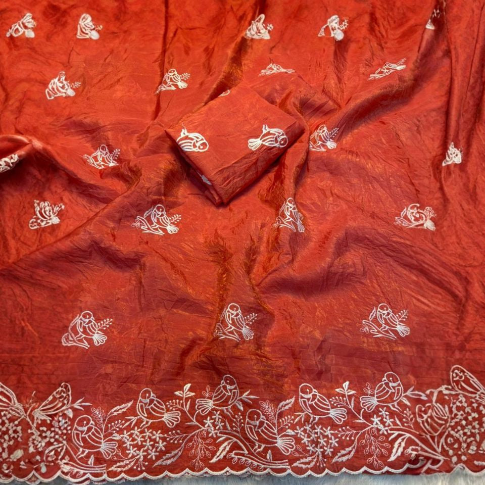 Aurelia Gold Crush Designer Saree