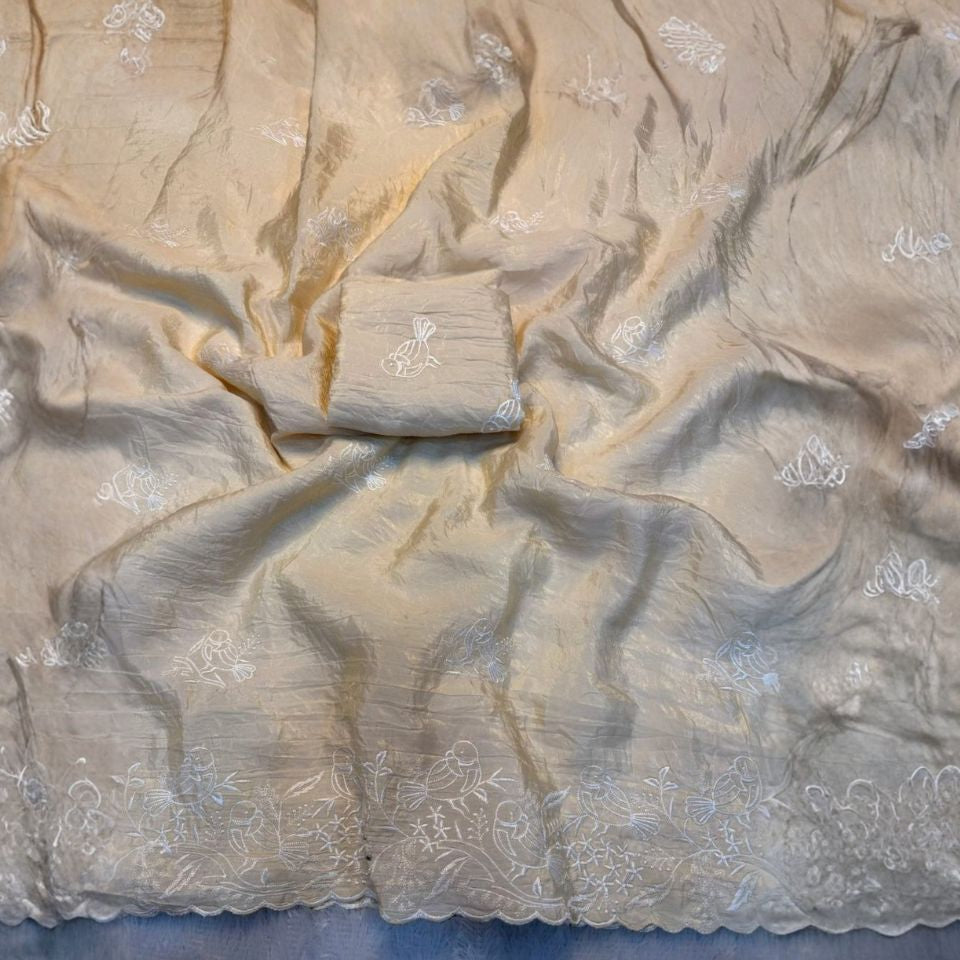 Aurelia Gold Crush Designer Saree