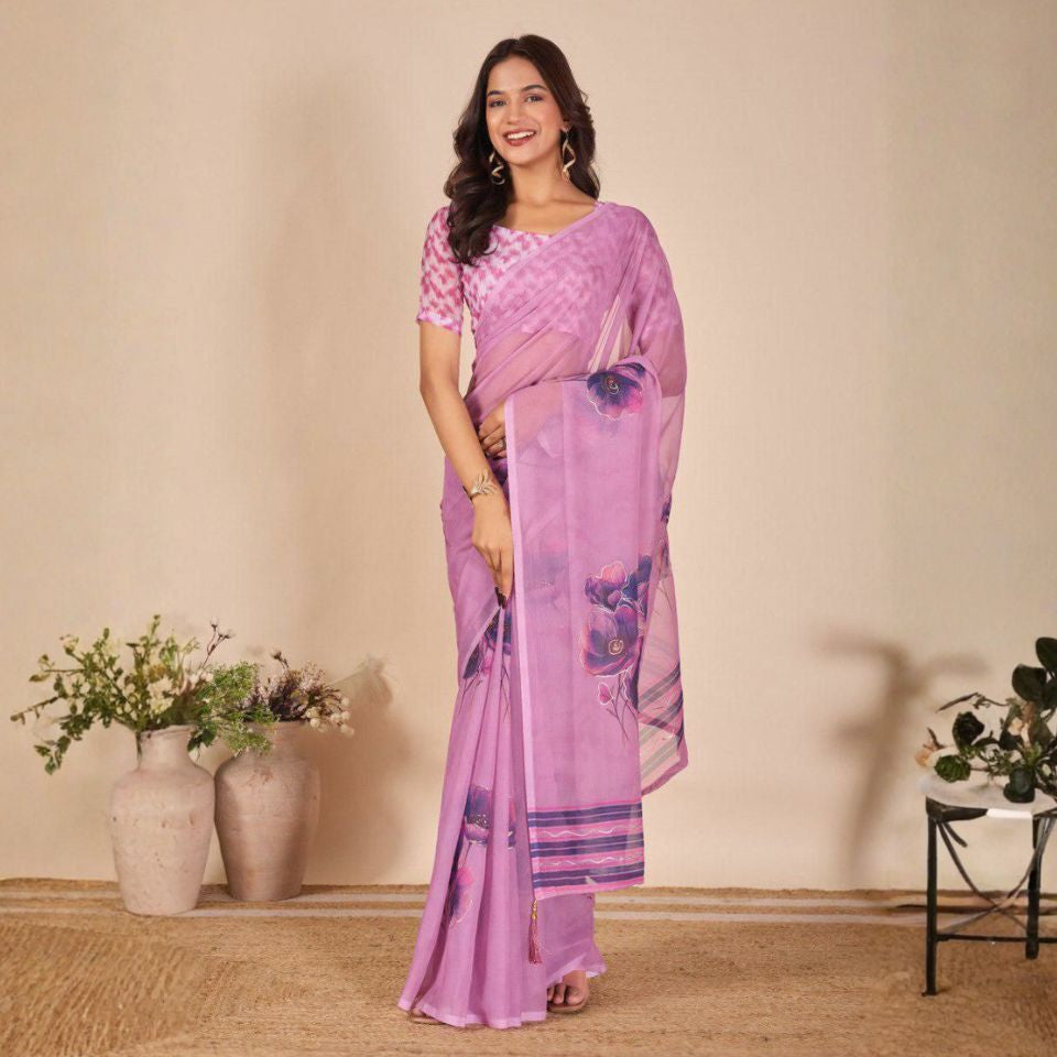 Sia Bandhani Georgette Saree