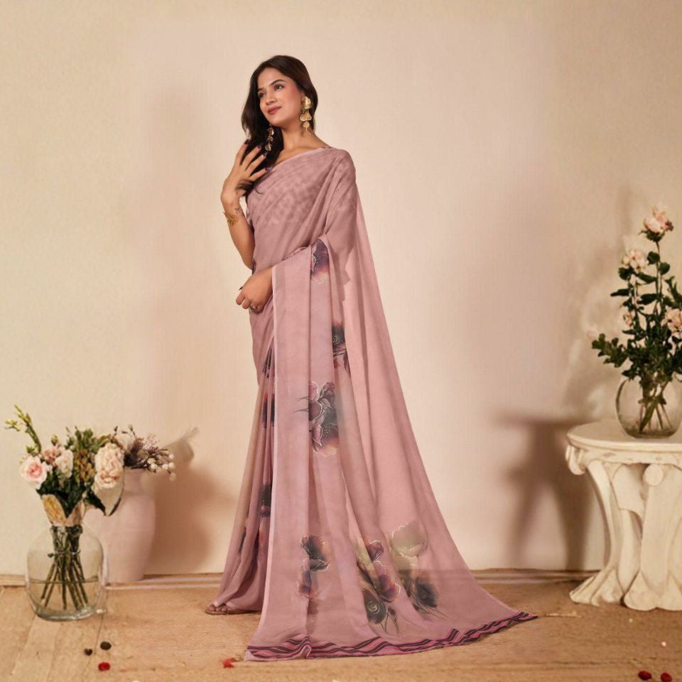 Sia Bandhani Georgette Saree