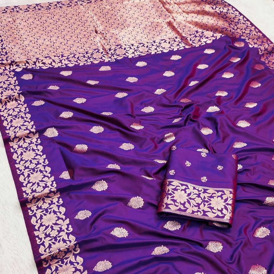 Ishara Dual Tone Katan Silk Saree