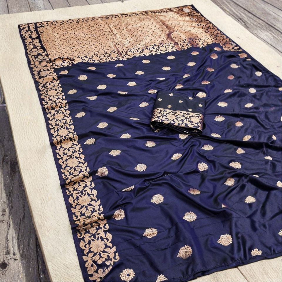 Ishara Dual Tone Katan Silk Saree