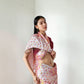 Modern Vintage Rose Saree
