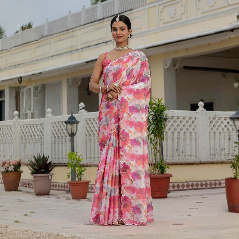 Floral Dreamscape Ready To Wear Saree