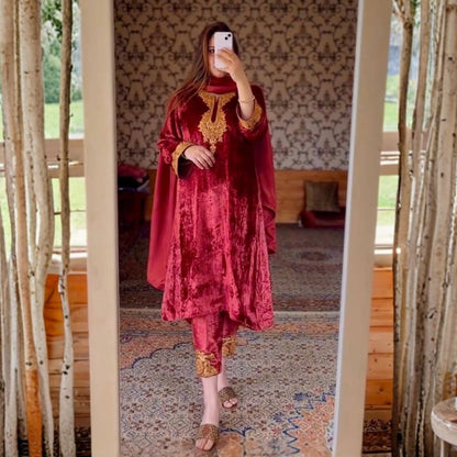 High-Demand Festive Special Salwar Kameez – Maroon