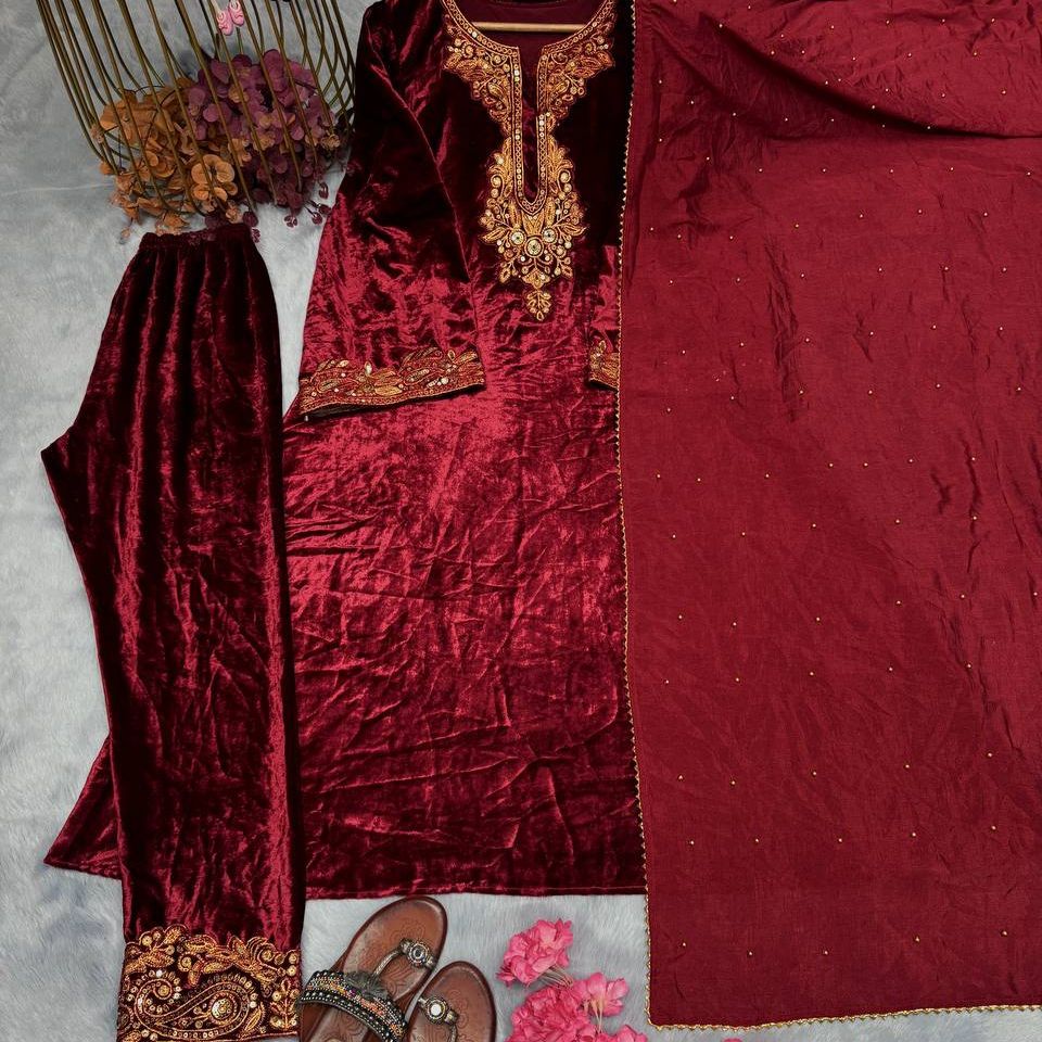 High-Demand Festive Special Salwar Kameez – Maroon