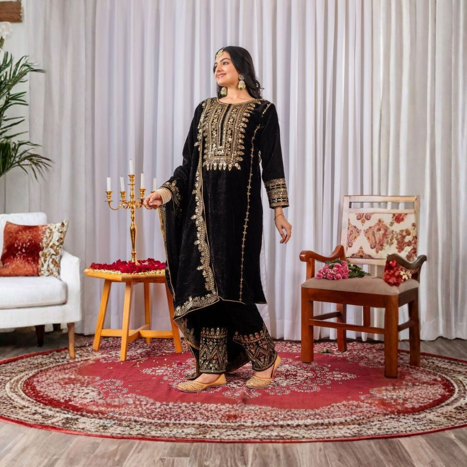 Each & Every Occasion Wear Salwar Suit – navy blue