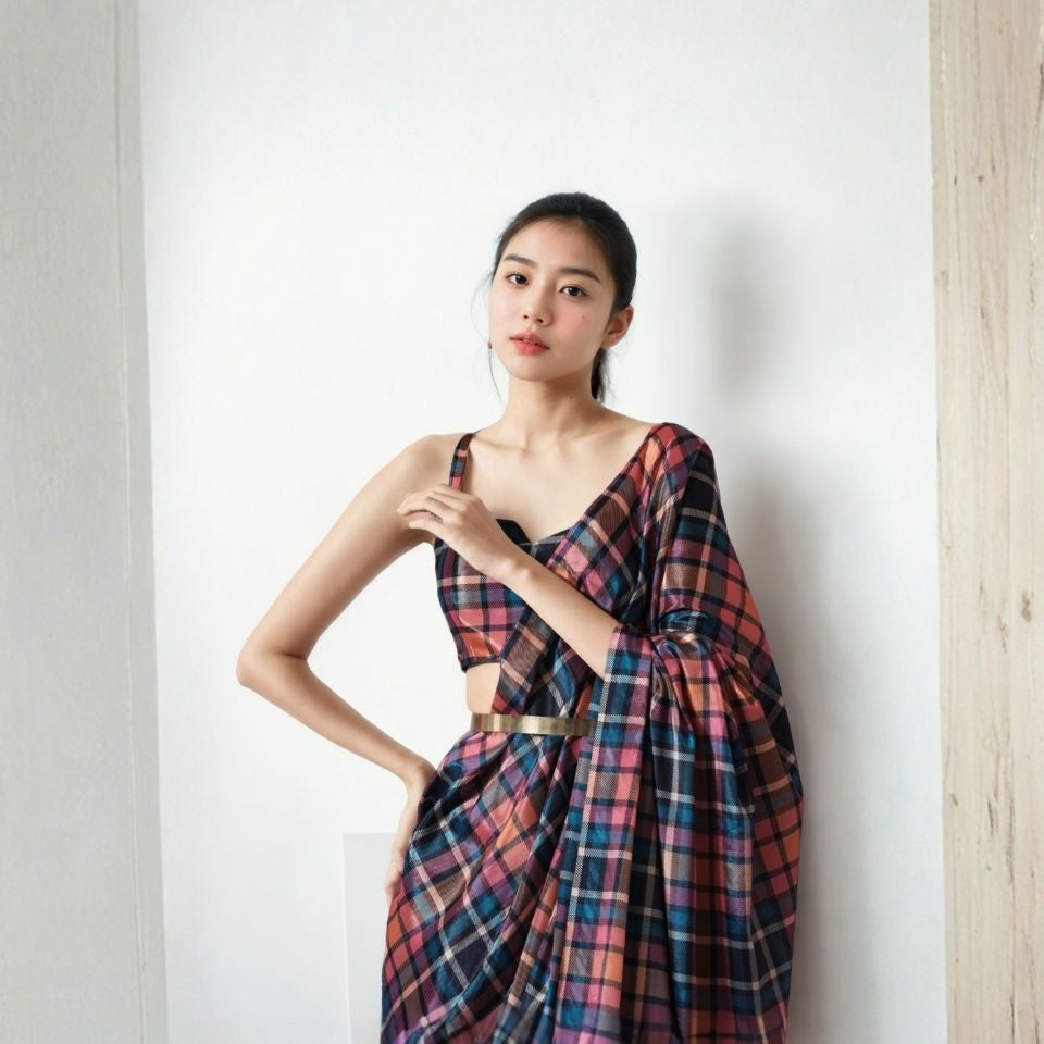 Sapphire Bloom Saree